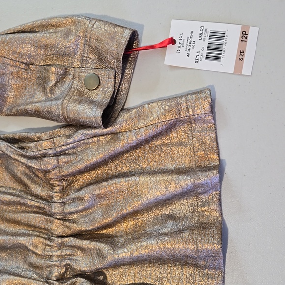 RUBY Rd. Metallic gold jacket, size 12p, NWT - Picture 3 of 6